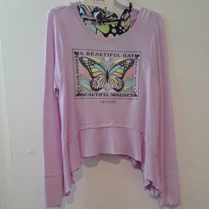 Kids Justice 3 Piece Set Butterflies Size M nwt